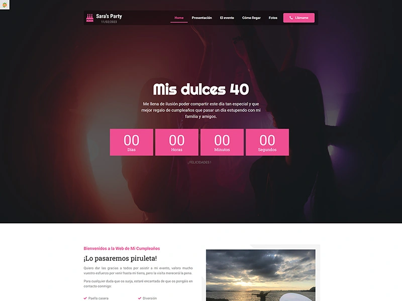 diseño web eventos