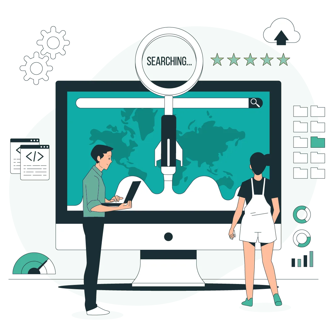 Consultor SEO freelance revisando los informes de posicionamiento de un cliente de Rivas