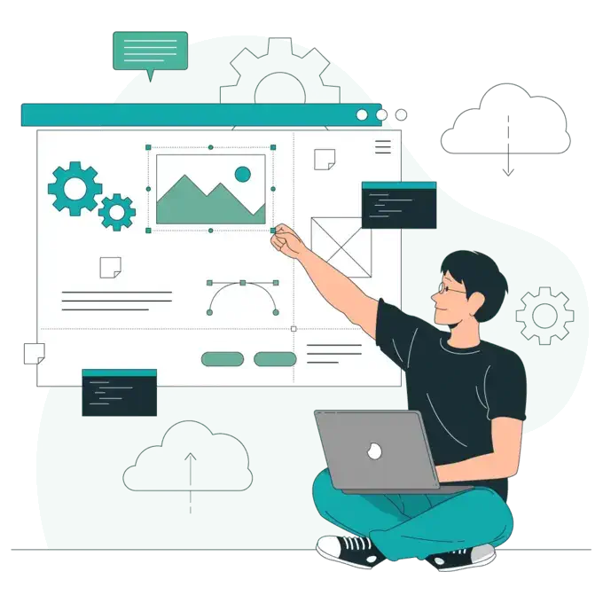 Diseñador web freelance creando una página WordPress para un negocio del distrito de Retiro, Madrid